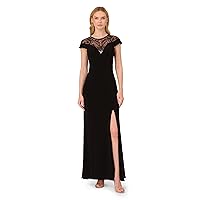 Adrianna Papell Women's Beaded Jersey Gown