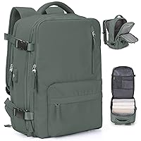 VGCUB Large Travel Backpack Bag for Women Men,Carry on Backpack,17 Inch Laptop Business Work Waterproof Backpack with Laptop Compartment,Person Item Flight Approved,Mochila de Viaje,Green