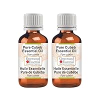 Pure Cubeb Essential Oil (Piper cubeba) Steam Distilled (Pack of Two) 100ml X 2 (6.76 oz)