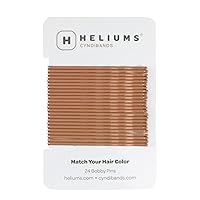 Heliums Large Bobby Pins - Ginger - 2.5 Inch Extra Long Wavy Hair Pins - 24 Pack