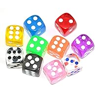 NEW Set of 6 PURPLE Double Six Sided Dice Game RPG Math Large 3/4 inch 19mm D6 