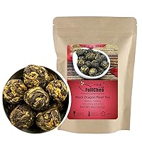 FullChea - Black Dragon Pearl Tea - Special Yunnan Black Tea - Loose Leaf Tea - Medium Caffeine - Mild Flavor Mellow Tastes - 4oz / 113g