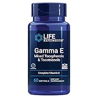 Gamma E Mixed Tocopherols & Tocotrienols – Complete Vitamin E Spectrum, Antioxidant Protection – Non-GMO, Gluten-Free – 60 Softgels
