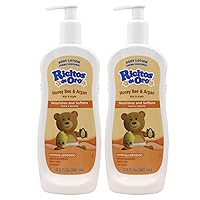 Honey and Argan Baby Body Lotion That Helps Smooth Baby Skin -Hypoallergenic with Honey Bee Extract Delicious Scent, 2-Pack of 12.8 FL Oz Each, 2 Bottles.