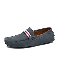 Mens Comfortable Driving Walking Suede Bow Buckle Penny Loafers Boat Shoes
