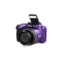 Minolta 20 Mega Pixels 40x Optical Zoom Digital Camera with 1080p FHD Video, Purple
