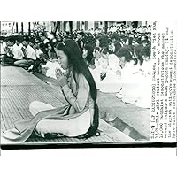 Vintage photo of A student who demonstrated outside Saigon39;s largest pagoda
