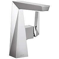 Delta Faucet 643-DST Trillian Handle Mid-Height Bathroom Faucet Single Hole, Chrome