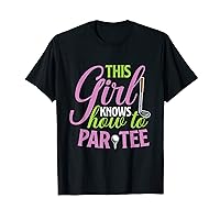 This Girl Knows How To Par Tee Funny Girl Golfer Lover Golf T-Shirt