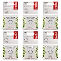 RADIUS Vanilla Mint Dental Floss 55 Yards Vegan & Non-Toxic Oral Care Boost & Designed to Help Fight Plaque Clear - Pack of 6