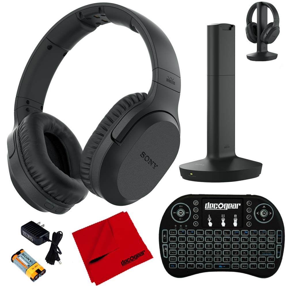 Sony RF400 Wireless Home Theater Headphones w/Deco Gear Accessories Bundle