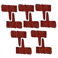 Stone Effect Lawn Edging Plastic Garden Palisade Fence Plant Border for Flower Bed 10PCS Brown Plastic Garden Palisade Plastic Fence Edging Stone Effect Edging