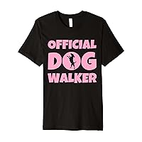 Dog Lover Present - Official Dog Walker - Cute Dog Owner Premium T-Shirt
