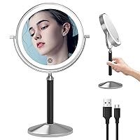 LOVESPEJO Lighted Makeup Mirror with Magnification 1X/10X, 8