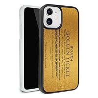 Willy Wonka and The Chocolate Factory Golden Ticket Protective Slim Fit Hybrid Rubber Bumper Case Fits Apple iPhone 12 Pro and 12