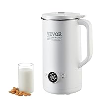 VEVOR Nut Milk Maker, 8-in-1 Soy Milk Maker with 8-Leaf Blades, 600 ml/20 oz Automatic Plant Based Soy/Oat Milk Maker with High Temperature Auto-Cleaning, 2-18 Hours Timer, Keep Warm, LCD Screen