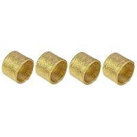 BESTOYARD 4 Rolls Ribbon Xmas Metal Wire Ties Glitter Wrapping Paper Gold Bows for Gift Wrapping Balloon Flash