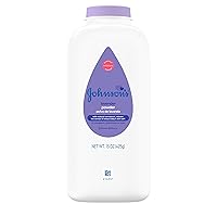 Johnson's Lavender Baby Powder with Naturally Derived Cornstarch, Gently Soothes Delicate Skin, Hypoallergenic, and Free of Parabens, Phthalates, and Dyes, Lavender Scent, 15 oz