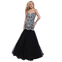 Black Strapless Mermaid Formal Prom Dress 114746