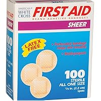 Covidien 261848 American White Cross Sheer Spots Adhesive Bandage, 7/8