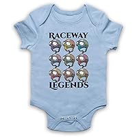 Unisex-Babys' Raceway Legends Born to Ride Baby Grow