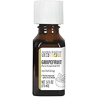 Aura Cacia 100% Pure Grapefruit Essential Oil | GC/MS Tested for Purity | 15 ml (0.5 fl. oz.) | Citrus paradisi