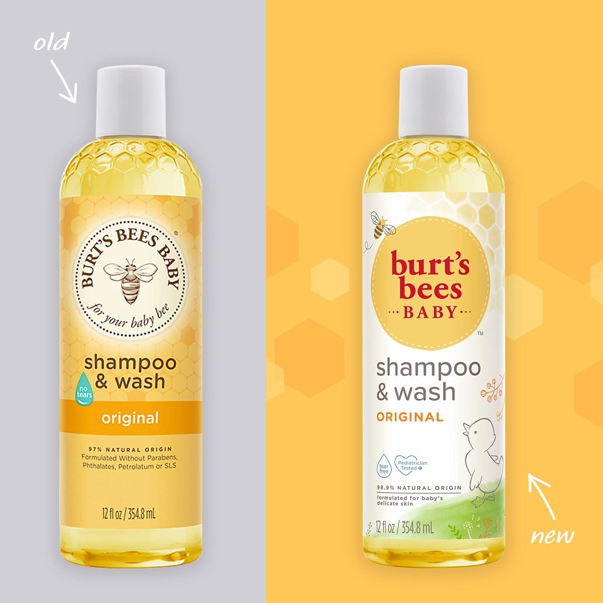 Burt's Bees Baby Shampoo & Wash Set, Tear Free Non Irritating Soap, Gentle Plant Based Formula, Pediatrician Tested, Original - 12 oz (Pack of 3)