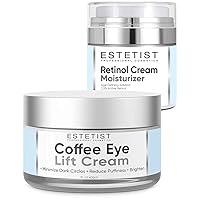 Caffeine Infused Coffee Eye Lift Cream And Face Moisturizer 2,5% Organic Retinol Cream for Day & Night with Hyaluronic Acid - Best Facial Age Defying Solution