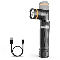 NICRON B75 UV Rechargeable LED Flashlight 1000 Lumens 395nm Ultraviolet, 90 Degree 4 Modes Flashlight with Magnetic Base IP65 Waterproof for Camping Outdoor Night Walking