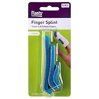 Flents Finger Splint, Supports and Protects Fingers, Comfortable Fit Designed to Protect Finger, Value Pack with 3 Assorted Sizes