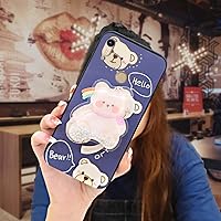 Cartoon Fashion Design Lulumi Phone Case for Huawei Y6 2019/Honor 8A, Kickstand Durable Back Cover Glisten Shockproof Drift Sand Protective Anti-Knock Dirt-Resistant Waterproof, 9