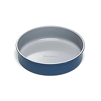 Non-Stick Ceramic 9” Circle Pan - Naturally Slick Ceramic Coating - Non-Toxic, PTFE & PFOA Free - Perfect for Birthday Cakes, Tartes, & More - Navy