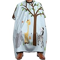Safari Pride Jungle Tree Hair Cutting Cape for Adult Professional Barber Cape Waterproof Haircut Apron Hairdressing Accessories