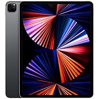 2021 Apple iPad Pro 5th Gen (12.9 inch, Wi-Fi + Cellular, 1TB) Space Gray (Renewed)