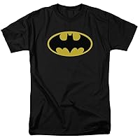 Batman Classic Logo Distressed Unisex Adult T Shirt for Men and Women