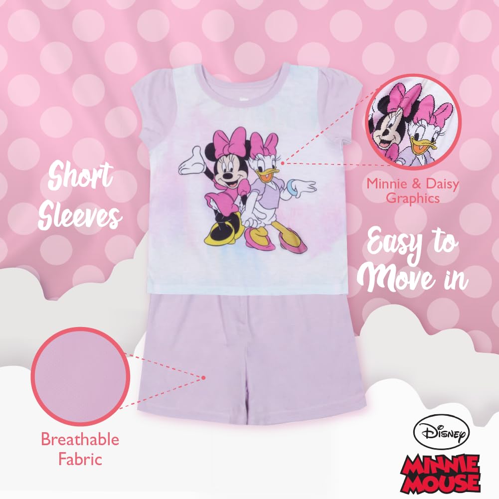Disney Girls' Descendants | Frozen | Princess | Minnie Mouse 3-Piece Loose-fit Pajamas Set