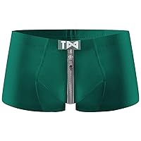 Men's Underwear with Pouch for Balls Boxer Briefs Zip Up Jock Strap Bulge Enhancer Athletic Male Boyshort Ball Pouch