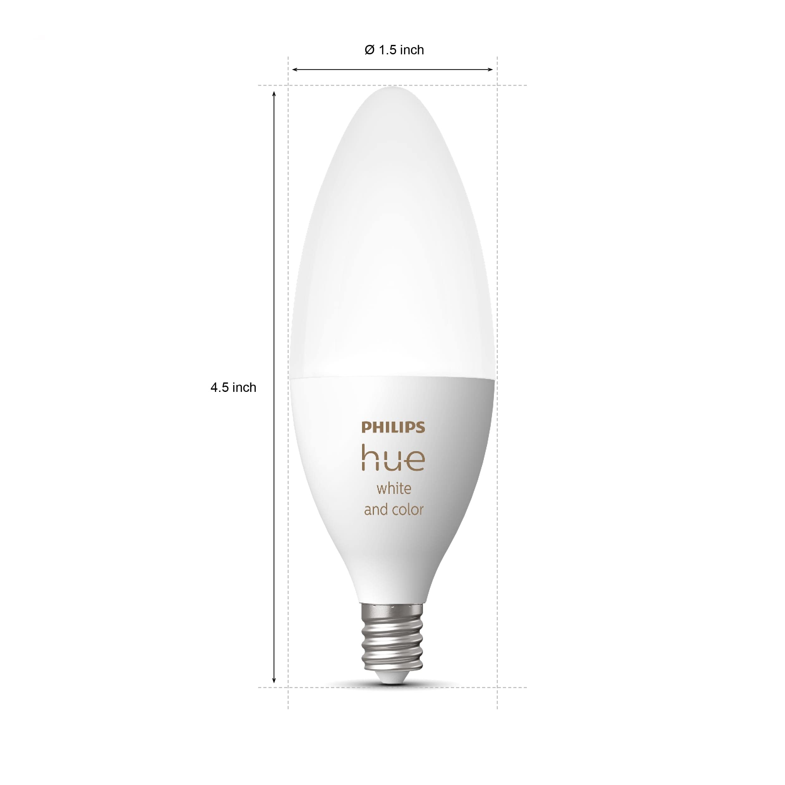 Philips Hue White and Color Ambiance Smart LED Candle with E12 Candelabra Base - 1 Pack - Color Changing Light for Chandeliers - Works with Amazon Alexa, Apple HomeKit and Google Assistant