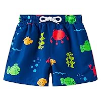 Boys Swim Trunks Toddler Kids Board Shorts with Compression Liner Quick Dry Little Boy Swimsuit Sizes 2-10t