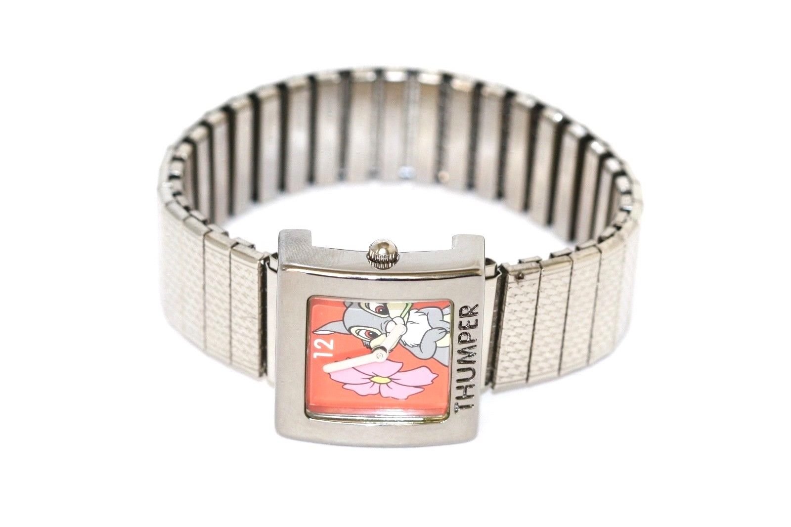 Lorus Bambi Thumper Rabbit Silver Square Stainless Steel Expansion Watch