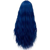 Probeauty Blue Wig Long Royal Blue Bride Wig for Women Synthetic Wigs Long Curly Wave Cosplay Wig for Halloween Corpse Costume