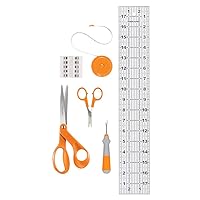 Fiskars Beginner Sewing Set (6pc), Orange 6 Count