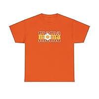 Womens Mama Shirt Fashion Graphic Tee Shirts Summer Tops Short Half Sleeves (US, Alpha, X-Large, Regular, Long, Orange)
