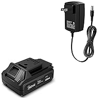 AstroAI 20V MAX Rechargeable Battery and AstroAI 20V MAX Battery Charger Compatible with AstroAI 20V MAX Battery for ACJY3PYE / ACJY3PBU / ACJY21LIDC / ACJY21LIDCBU
