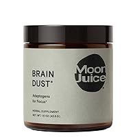 Brain Dust by Moon Juice | Brain Supplement for Memory & Focus | Lion's Mane, Ashwagandha, Rhodiola, Maca Mushroom Supplement | Add to Coffee | Vegan, Sugar Free, Caffeine Free