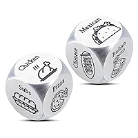 2 Pcs Anniversary Valentines Day Gifts for Him Her Date Night Gifts for Couples Food Decision Dice Christmas Birthday Gifts for Boyfriend Girlfriend Husband Wife Funny Gifts for Men Women Coworker