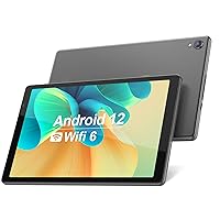 10.1 Inch Android 12 Tablets, 32GB ROM 256GB SD Card Expand, 6000mah Battery, Quad-Core Processor 2GB RAM Tableta, 2.4G WiFi, Dual Camera IPS HD Touch Screen Android Tablet(Gray)