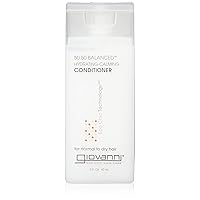 GIOVANNI 50:50 Balanced Hydrating Calming Conditioner - Leaves Hair pH Balanced, Ideal for Over-Processed, Environmentally Stressed Hair, No Parabens, Color Safe, Sulfate Free - 2 oz