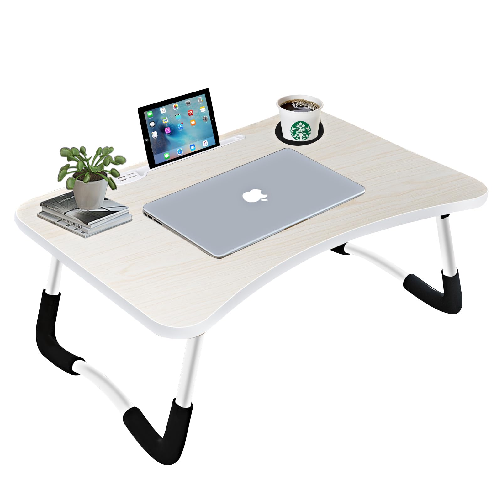 Mua Laptop Bed Desk,Portable Foldable Laptop Lap Desk Tray Table With Usb  Charge Port/Cup Holder/Storage Drawer,For Bed/Couch/Sofa Working, Reading  Trên Amazon Mỹ Chính Hãng 2023 | Fado