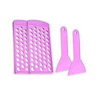 Lip Balm Filling Tray and Spatula (2 Sets) - Fast and Easy To Use - Just Pour & Spread - Instantly Fills 50 Lip Balm Containers (sold separately) - Make Your Own Natural Lip Balm Chapsticks at Home